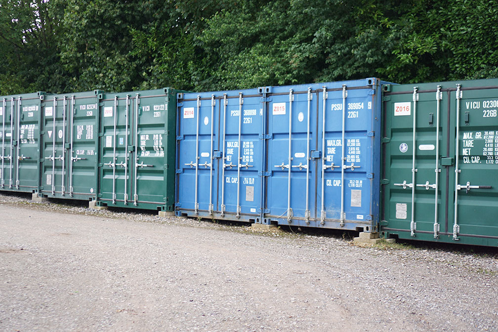 A row of Storage Containers