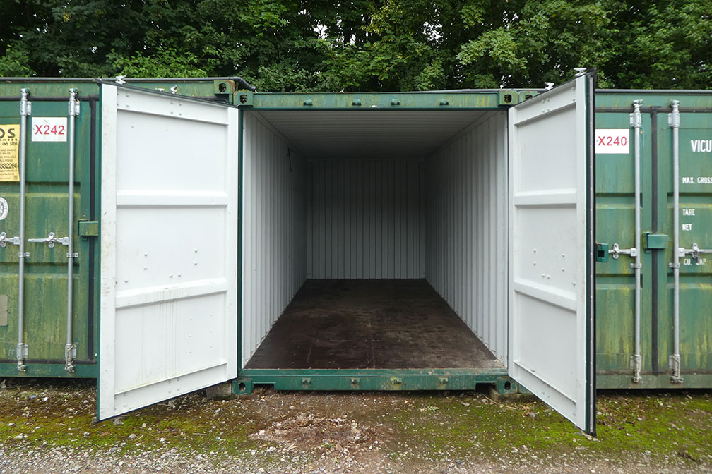 View inside of a storage container